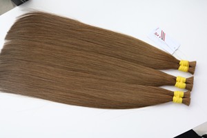 Extensions de cheveux humains en vrac vietnamiens vierges 100% personnalisables de haute qualité prix de gros couleur brune - Product Image 4