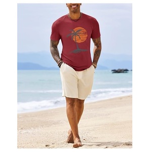 T-shirt décontracté imprimé à manches courtes en coton tricoté 100 % pour homme, anti-boulochage, écologique, prix de gros, Bangladesh - Product Image 5