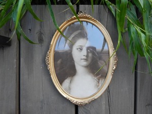 Rectangle Metal <b>Mirror</b> Frame <b>Gold</b> <b>Ornate</b> Vertical Decorative Wall Hanging - Product Image 5