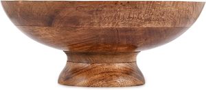Bol à fruits en bois de manguier, rond, pour servir des fruits, des desserts, des plateaux, des assiettes, des plats, dans la cuisine, à la salle à manger, pour les fruits, les desserts, les collations - Product Image 2