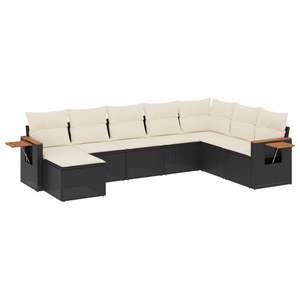 Elegante Conjunto de Sofás de Jardín de Ratán PE Negro, Muebles Modulares para Exteriores con Cojines de Espuma de Alta Densidad - Product Image 4