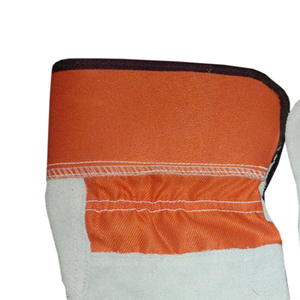 Best Quality Cowhide Leather Double Palm Canadian Working <b>Gloves</b> Extra <b>Long</b> Rubberized Cuff Hand Safety Rigger Work <b>Gloves</b> - Product Image 5
