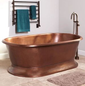 Bañera Ovalada Independiente de Cobre, Estilo Antiguo, sin Tapa, para Adultos - Product Image 3