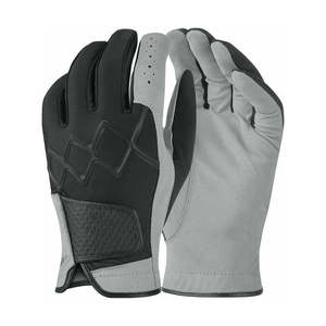 Guantes de Bateo KATBROS INDUSTRIES de Cuero PU Azul Resistente con Ribete Rosa, Diseño Acolchado, Dedos Completos, Unisex, para Adultos, Entrenamiento, Ambidiestros - Product Image 6