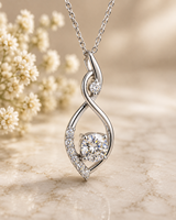 Conjunto de Collar con Colgante de Diamante Cultivado en Laboratorio, Chapado en Oro de 18K, Certificado IGI, Elegante y de Lujo, Collar Solitario para Mujer, Ecológico y Ético