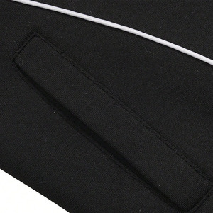 Ensembles de sweats à capuche zippés à empiècements contrastants pour hommes, en coton premium à grammage élevé, avec logo personnalisé, et pantalon de jogging – Fournisseur en gros - Product Image 4