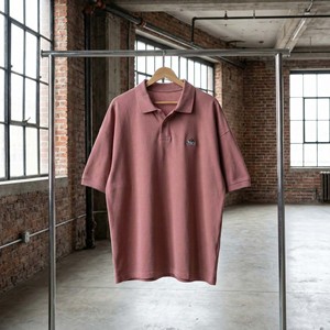 T-shirt streetwear homme personnalisé avec logo OEM, coupe décontractée à épaules tombantes, imprimé tricoté rose poudré, 100 % coton vierge - Product Image 4