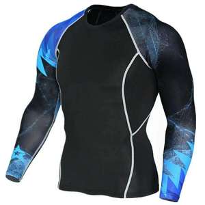 Camiseta Deportiva de Manga Larga Lisa de la Mejor Calidad para Hombre, Transpirable, Elegante, Ropa Deportiva, Ropa de Fitness, Estampado por Sublimación - Product Image 1