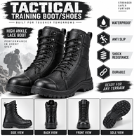 Chaussures de sécurité tactiques en cuir à lacets, résistantes, pour le travail en extérieur, imperméables, bottes de randonnée tout-terrain, fabricant.