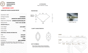 Diamante marquesa de corte antiguo cultivado en laboratorio |   3.05CT F VVS2 Certificado por IGI, Corte alargado - Product Image 2