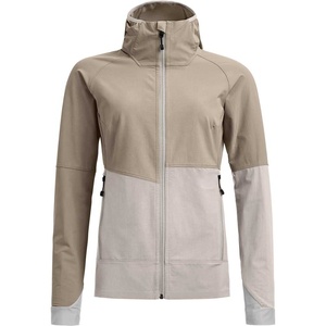 Chaqueta Soft Shell para Mujer con Bloques de Color, Cortavientos, Cuello Alto, Cierre de Cremallera, Abrigo de Otoño para Exteriores, Ropa de Senderismo Duradera para Mujer - Product Image 1