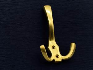Vintage Brass Wall <b>Hooks</b> Decorative Entryway Organizer For Coats Hats <b>Towels</b> Keys Rustic Home Accessories - Product Image 5