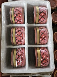 Set 6 Eco-Friendly Handmade Organic Natural Clay Mud Tea Coffee Cups Portable Vintage Style Small High Quality - Product Image 5