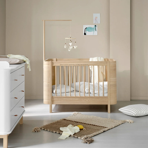 Lit bébé convertible moderne 3-en-1 avec hauteur réglable et barrière anti-morsure 2701424 - Product Image 6