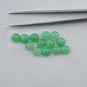 พลอยคริสตัลขัดเงารูปลูกแพร์ประดับอัญมณีสีเขียวธรรมชาติขนาด8มม. สำหรับทำเครื่องประดับ - Product Image 5
