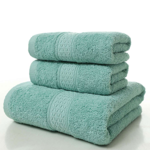 Solid Color Cotton <b>Bath</b> <b>Towel</b> Set Rectangular Home Use Skin-Friendly Multi Color Options - Product Image 4