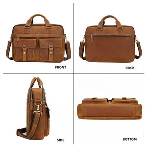 Bolso Casual para Portátil de Cuero Genuino de Primera Calidad con Gran Capacidad y Correa Cruzada para Profesionales - Product Image 3