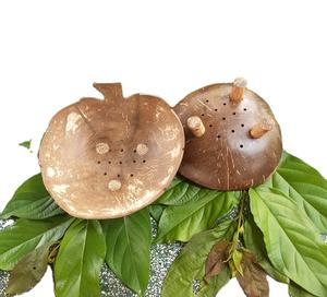 Bandeja de jabonera de cáscara de coco tallada natural Diseño moderno biodegradable para hoteles Venta de logotipo gratis - Product Image 3