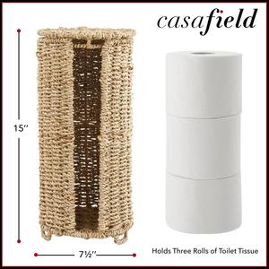 Support de rouleau de papier toilette en jonc de mer naturel fait main, panier de rangement, vente en gros, écologique, fabriqué au Vietnam - Product Image 4