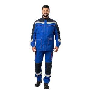 Custom Design Cotton/Polyester Windproof Flame Resistant Workwear Jacket Unisex Coverall <b>Cargo</b> Industrial Safety Clothing - Product Image 3