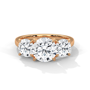 แหวนเพชรทองคำ 14K เพชรเพาะเลี้ยงในห้องปฏิบัติการ แหวนทองคำแท้ 18K สำหรับผู้หญิง สไตล์คลาสสิก รับรองโดย IGI แหวนหมั้น แหวนวันครบรอบ - Product Image 3