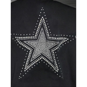 <b>Men's</b> Sleeveless <b>Crop</b> Tank <b>Top</b> With Rhinestone Star Design O-Neck Street Style Jersey Vest Regular Fit Geometric Pattern - Product Image 5