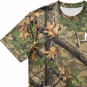 T-shirt tactique d'extérieur pour hommes, à manches courtes, respirant, motif camouflage, pour le camping, la pêche, la randonnée - Product Image 3