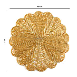 <b>Placemat</b> Glass <b>Beaded</b> <b>Placemat</b> Luxury Kitchen Decoration <b>Beaded</b> <b>Placemats</b> Table Mat Dinning Table Restaurant and Hotel Design - Product Image 1