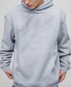 Plain Thick 500gsm Boxy <b>Grey</b> Hoodie <b>Mens</b> Cotton Oversized Fleece Custom Hoodie Manufacturer Heavyweight Cropped Hoodies <b>Men</b> - Product Image 6