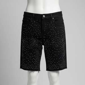 Shorts légers pour hommes avec strass, respirants, coupe ample, best-sellers, en coton, vente chaude - Product Image 1