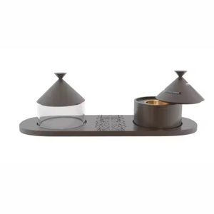 Brûleur d'encens personnalisé en acrylique avec calligraphie arabe, brûleur de Bakhoor en métal doré de luxe, nom personnalisé, Oud Mubkhar, cadeau du Ramadan - Product Image 2