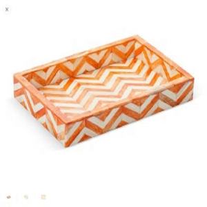 Bandeja de Servicio de Lujo Hecha a Mano con Incrustaciones de Hueso, Rectangular Pulida, de Alta Calidad, Segura para Contacto con Alimentos, para Hogar y Restaurante - Product Image 2