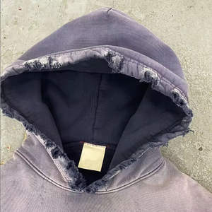 เสื้อฮู้ดดี้แบบสวมหัวทรงครอป สไตล์วินเทจ ผ้าเฟรนช์เทอร์รี่ ล้างสีแบบแอซิดวอช สำหรับผู้ชาย - Product Image 3