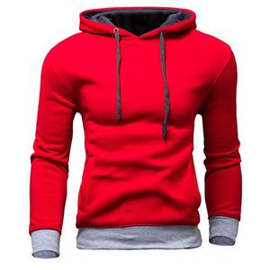Wholesale Men's <b>Hoodie</b> Pullover 100% Cotton Casual Solid Color Breathable Pocket Winter Customized Logo Design - Product Image 1