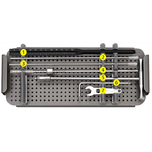 Juego de instrumentos para tornillos canulados de 6.5 mm de Azicon, de acero inoxidable, para ortopedia, con taladro para fragmentos grandes, macho de roscar y destornillador, en caja contenedora - Product Image 2
