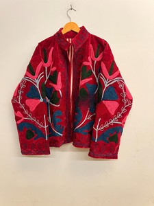 Maroon Velvet <b>Jacket</b> for Women Premium Handcrafted Kashmiri Style Floral Aari Embroidery Work Elegant Ethnic Winter Wear <b>Jacket</b> - Product Image 1