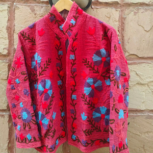 เสื้อคลุมสไตล์โบฮีเมียนขายดีสำหรับผู้หญิง ใส่ในฤดูหนาว ทำจากผ้าฝ้ายแบบควิลท์ ทอด้วยวิธีการทอผ้า สำหรับผู้หญิง - Product Image 1