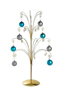 All Ornament Display <b>Tree</b> Bright Brass Plated Holds Ornaments Decorative Metal Display <b>Stand</b> for Christmas Ornaments Collection - Product Image 2