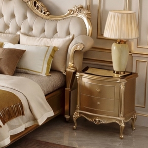 Premium European Classic Mahogany Wood <b>Bed</b> Set Luxury Tufted Bedroom Furniture with Bench and Nightstand Collection - Product Image 2