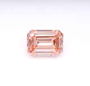 Diamante de Corte Esmeralda Cultivado en Laboratorio con Certificación IGI, Color Rosa Fantasía, Claridad VVS, Perforado con Láser, de Alta Gama, el Más Vendido, para Joyería - Product Image 1