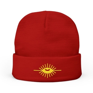 Knights of the All Seeing Eye Knit Beanie Custom Embroidery Masonic Symbol <b>Winter</b> <b>Cap</b> - Product Image 2