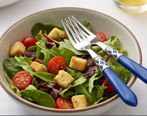 Ensemble de couverts de luxe en argent avec manches bleus pour la maison, les restaurants, les hôtels, les réceptions et une présentation de table élégante - Product Image 6