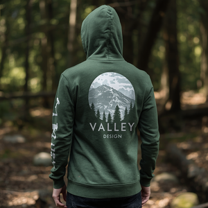 Sudadera con Capucha con Diseño de Paisaje de Valle, Sudadera de Felpa de Algodón con Estampado Natural, Personalización OEM ODM - Product Image 5