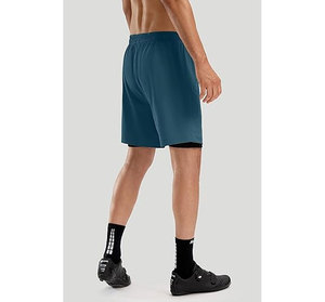 <b>White</b> Unisex <b>Cycling</b> <b>Shorts</b> with Side Pockets Breathable Spandex/Cotton 3D Padding 220g Seamless Fusing for Comfortable Ride - Product Image 2