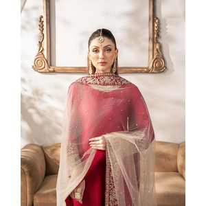 Women's Party Wear Embroidered <b>Suit</b> Set with Sequential Work Coding - Product Image 2