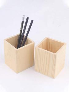 Support à stylos en bois naturel au design moderne, porte-accessoires de bureau en bois personnalisé par madiha art and crafts - Product Image 2
