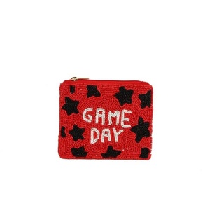 New Stylish Red Football <b>Sequin</b> Beaded Coin Purse Girls and Women Handmade Game Day Zipper Wallet for Sports Fans Multi-Purpose - Product Image 5