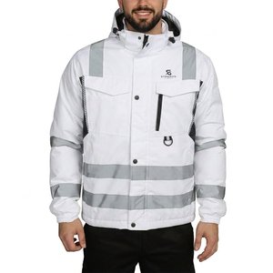 Chaqueta de Seguridad Reflectante e Impermeable para Construcción, Alta Visibilidad, Ropa de Trabajo de Invierno para Hombre, Chaqueta Cortavientos 2026 - Product Image 1