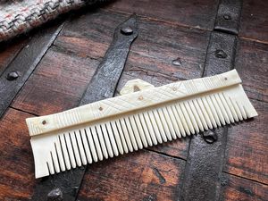 Viking Bone Comb: Handmade Medieval Hair Comb - Product Image 5