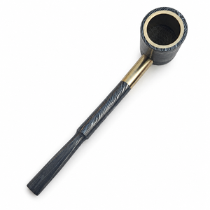 Jexmoo Pipa de Fumar Recta Reutilizable de Acero de Damasco de Lujo Hecha a Mano con Funda de Cuero, Regalo para Papá, Esposo, Novio - Product Image 5